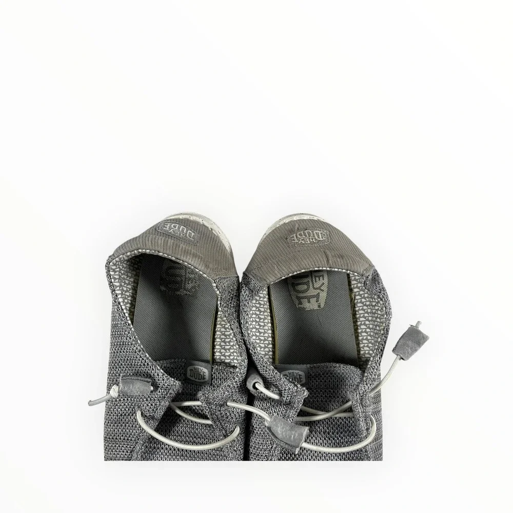 Hey Dude Wally Sox Men's Shoes Size W10 Grey Knit Slip-On Lightweight Comfort